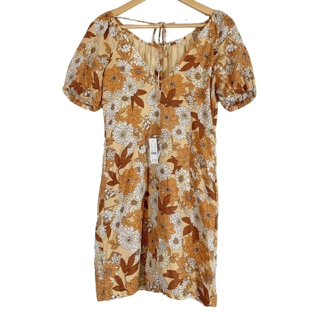 NEW  J.Crew Floral Linen Mini Dress Size OO - Picture 4 of 10